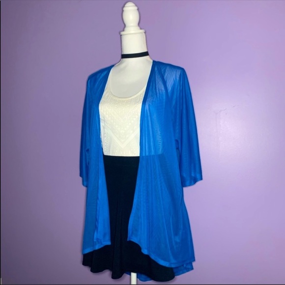 royal blue kimono cardigan